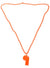 Neon Orange Disco Whistle Novelty 1970's Costume Accessory