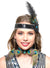 Peacock Feathers and Velvet Flapper 20s Costume Necklace Choker