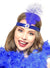 Royal Blue Feather and Sequins 1920s Flapper Headband