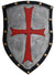 Knight's Shield Silver and Black With Large Red Cross Medieval Costume Accessory