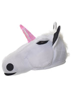 Plush Unicorn Costume Hat with a Pink Horn