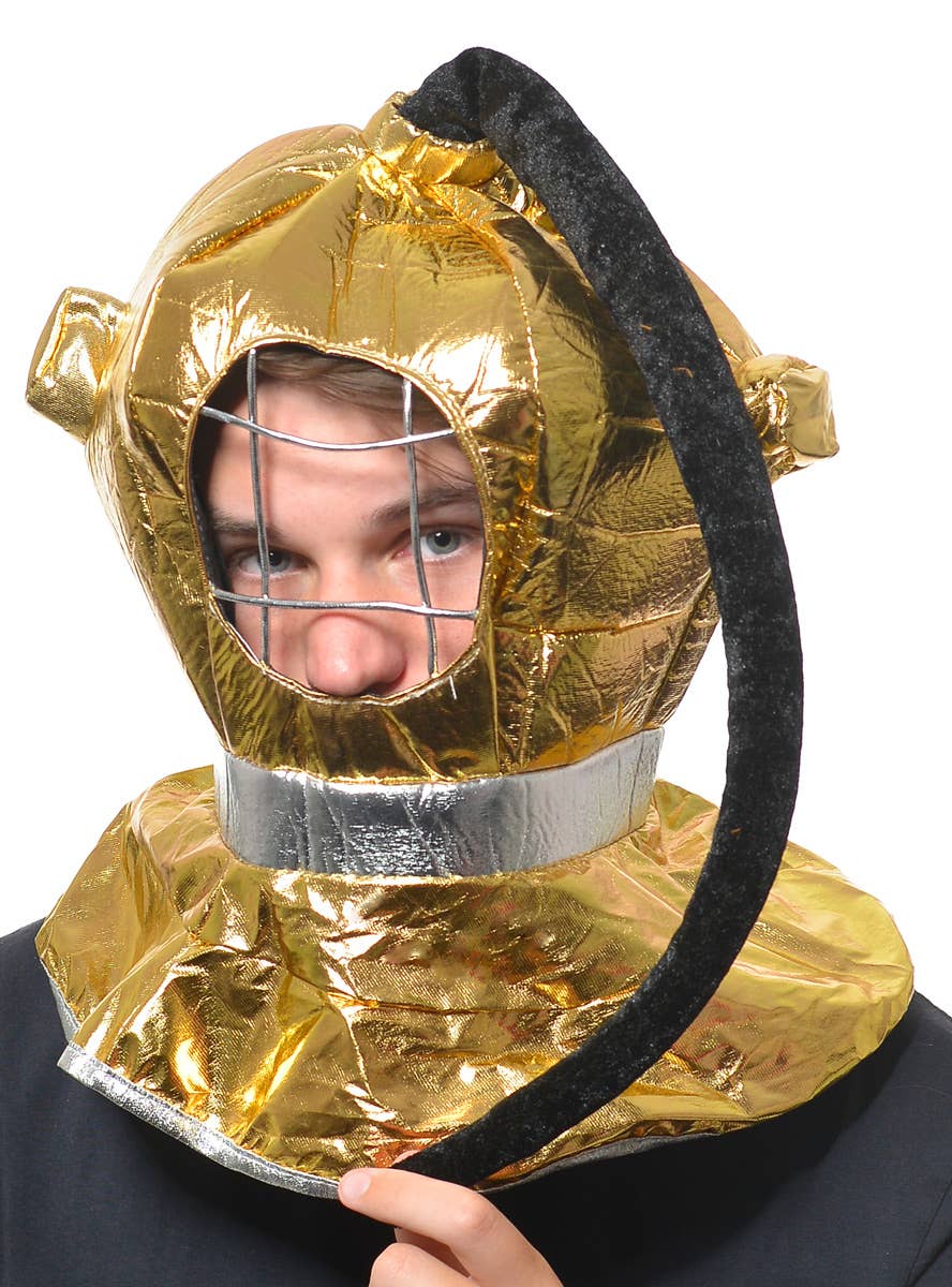 Gold and Silver Plush Adult's Deep Sea Diver Funny Hat