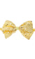 Sequined Gold Light Up Costume Bow Tie Front View