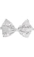 Sequined Silver Light Up Costume Bow Tie Front View