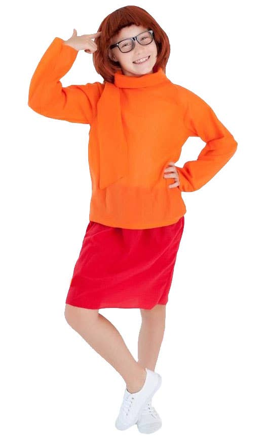 Girls Velma Fancy Dress Costume Main Image