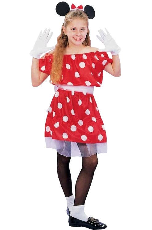 Girls Minnie Mouse Disney Costume Front View