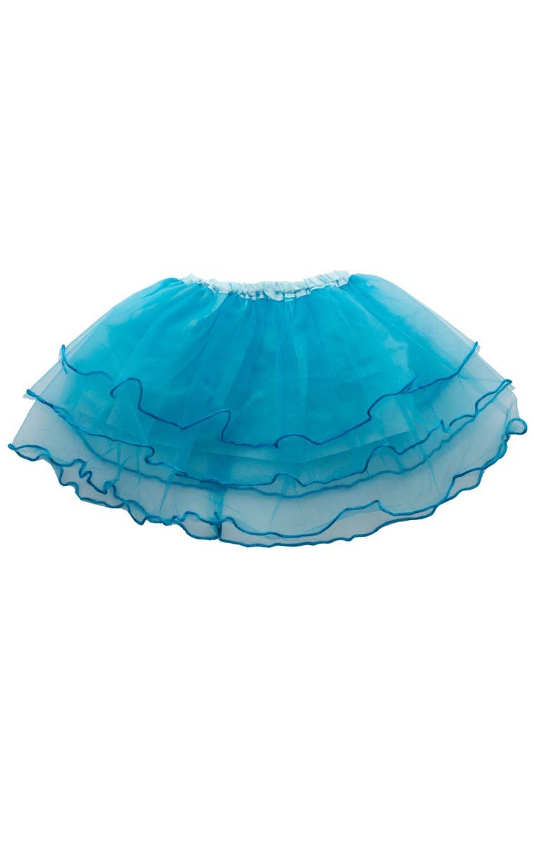 Image of Layered Mesh Girls Blue Frilled Costume Tutu