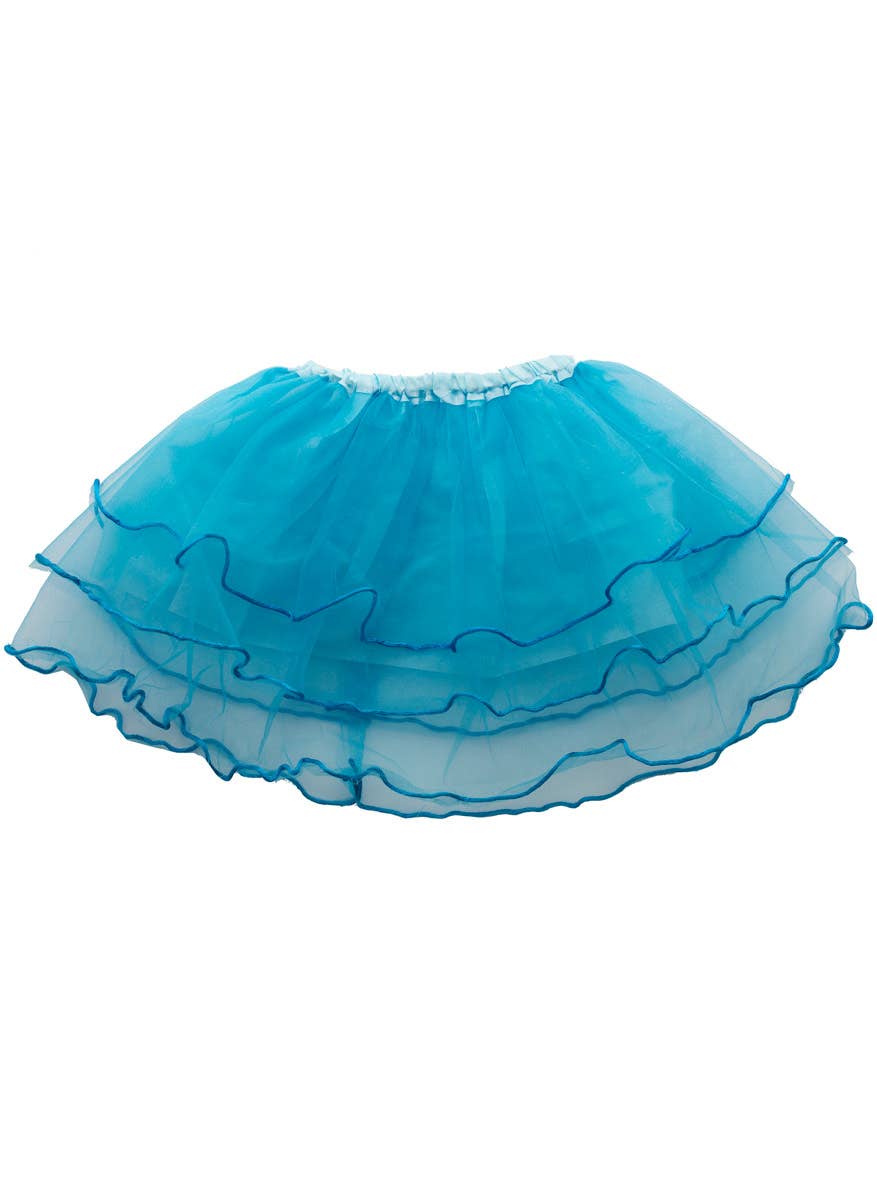 Layered Mesh Girls Blue Frilled Costume Tutu