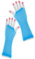 Image of Long Blue 1980s Fishnet Gloves