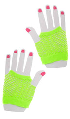 Image of Bright Neon Green Fishnet Costume Gloves