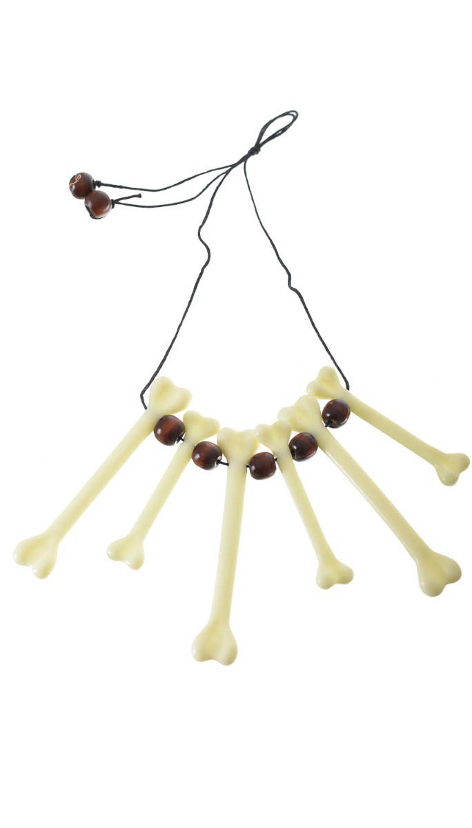 Image of Cavewoman Novelty Bones and Beads Necklace