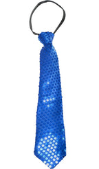 Image of Sequinned Blue Adults Tie Costume Accessory