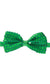 Green Satin Bow tie with Sequins Close Up Image