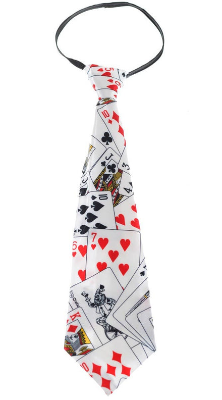 Image of Poker Night Playing Card Print Novelty Neck Tie