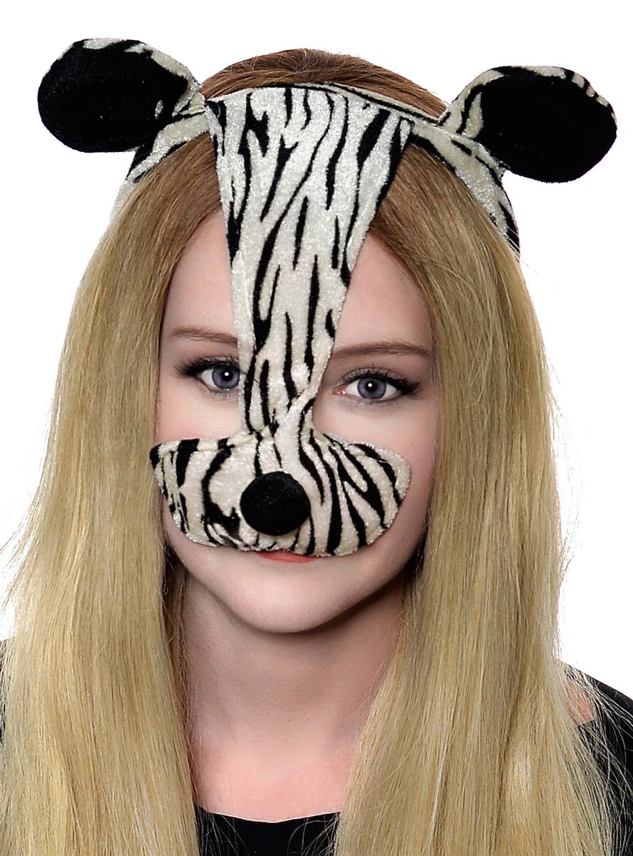 Zebra Ears and Nose Costume Headband | Zebra Ears Costume Accessory