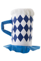 Blue and White Oktoberfest Beer Stein Novelty Hat