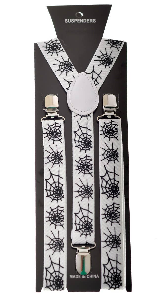 Halloween Spiderweb Printed Costume Accessory Suspenders