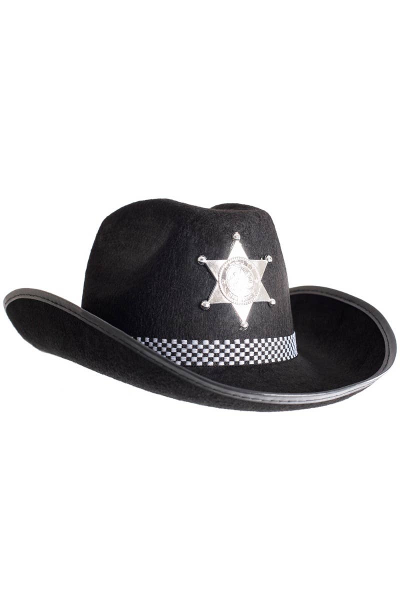 Image of Deputy Sheriff Adults Black Cowboy Hat - Main Photo