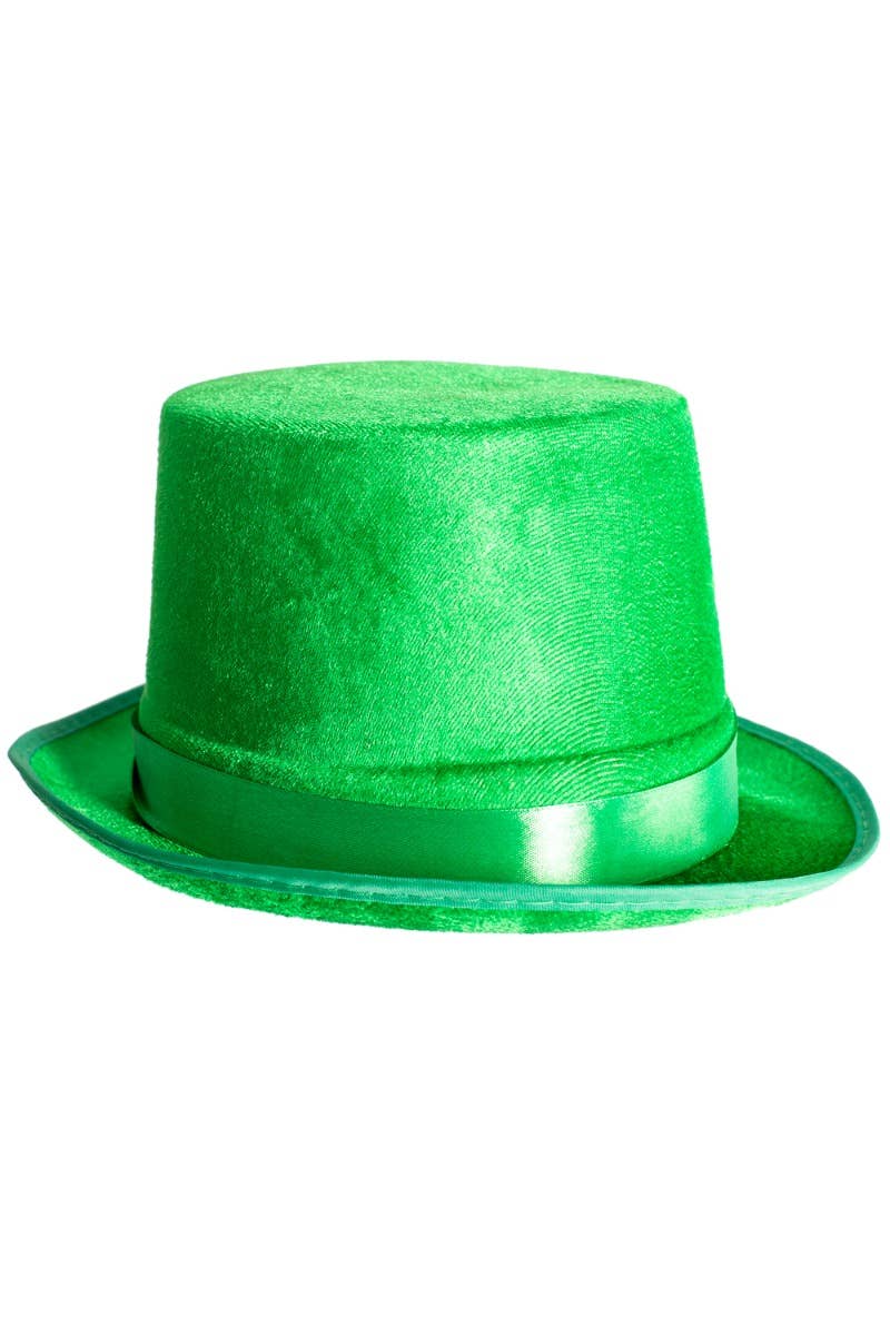 Image of Velvet Green St Patricks Day Costume Top Hat - Main Photo