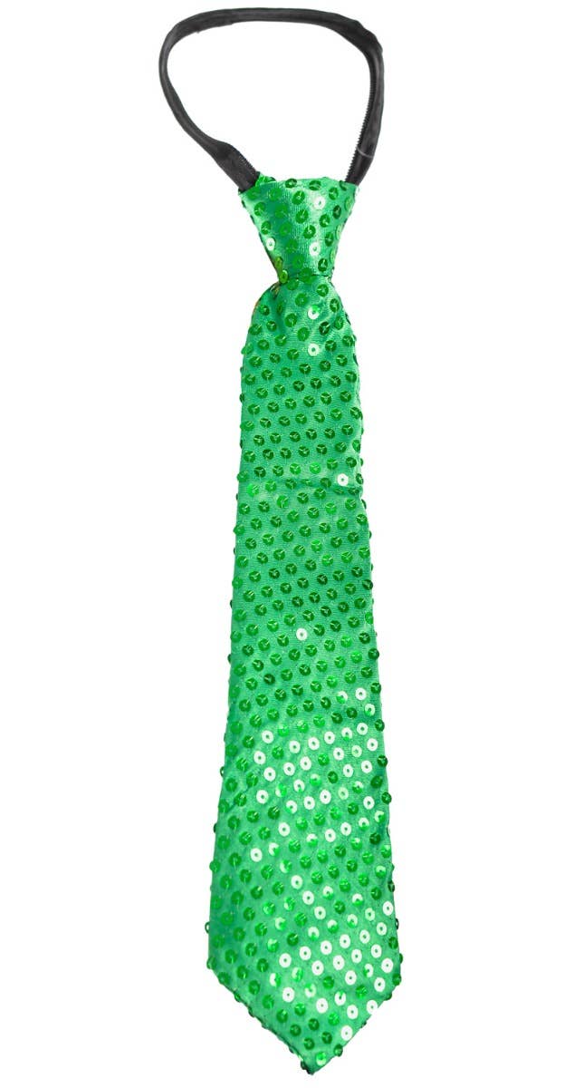Image of Sequinned Green Adults Tie Costume Accessory
