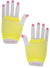 Short Neon Yellow Fishnet Fingerless Gloves