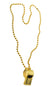 Image of Adults Gold Whistle Necklace Party Costume Accessory