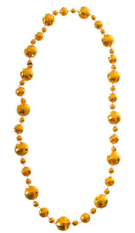 Image of Shiny Gold 1970s Disco Ball Costume Necklace