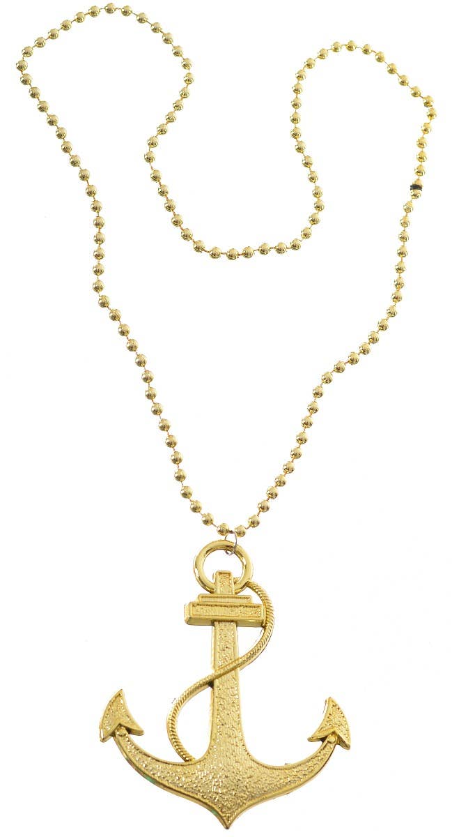 Image of Nautical Gold Anchor Novelty Necklace