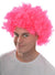 Neon Pink Curly Afro Clown Wig - Main Image