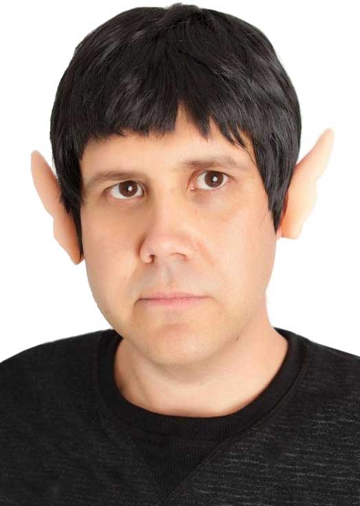 Mens Basic Black Costume Wig | Star Trek Mens Black Spock Wig