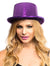 Purple Sequin Costume Top Hat for Adults - Main Image