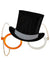 Mr Money Monopoly Glasses with Attached Top Hat and Chain Costume Accessory