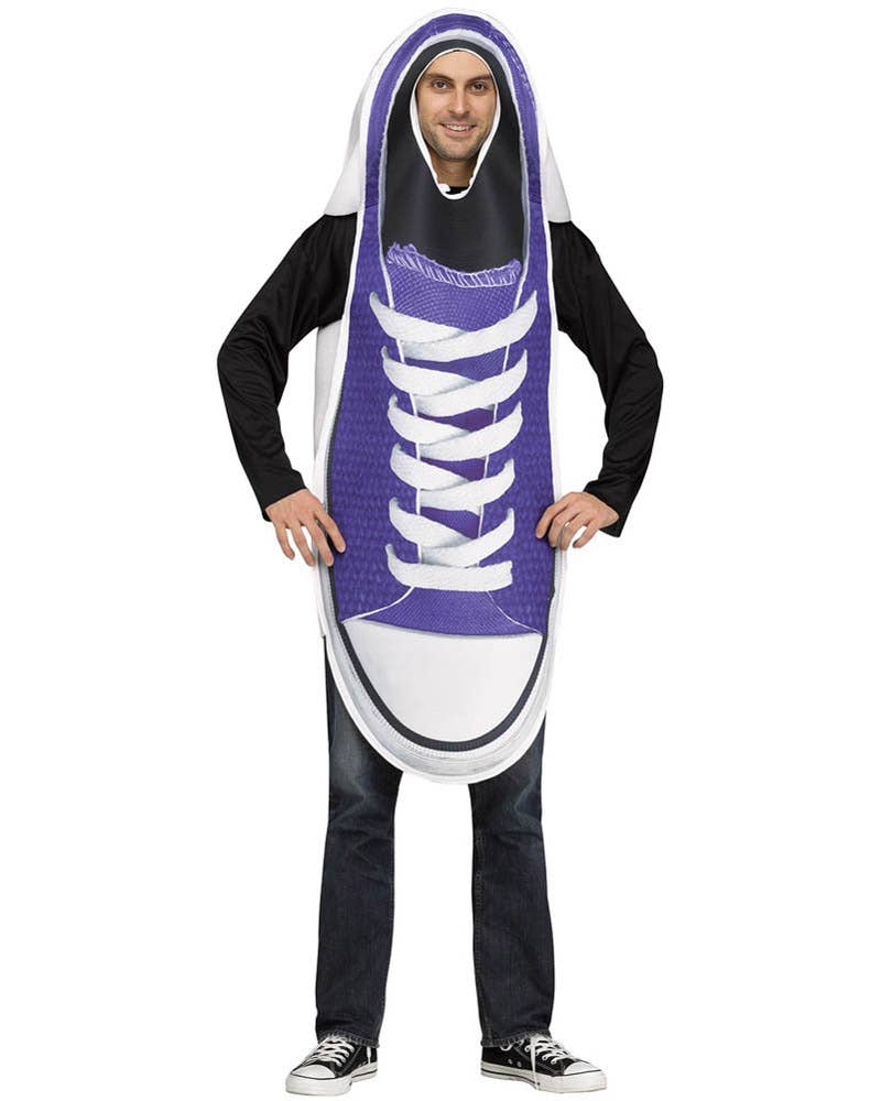 Funny Purple Sneaker Shoe Costume for Adults
