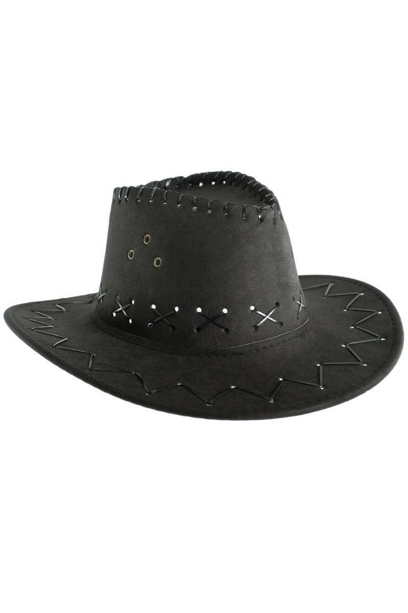 Black Kids Boys girls Cowboy Outback Costume Accessory Hat Alternate Image