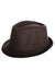 Brown with White Pinstripes Vintage Fedora Hat