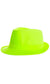 Neon Fluro Green Yellow Costume Fedora Hat Accessory