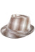 Brown And White Plaid Checkered Trilby 1920s Gangster Costume Hat - Main Image