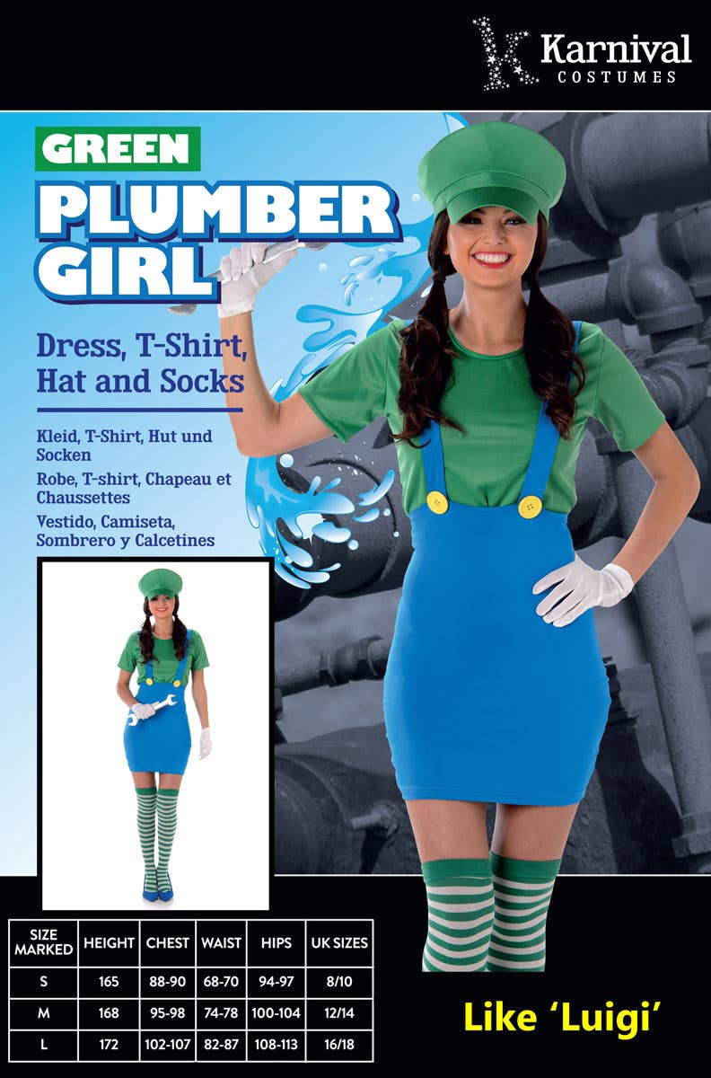 Super Mario Women's Sexy Luigi Costume Pack Image