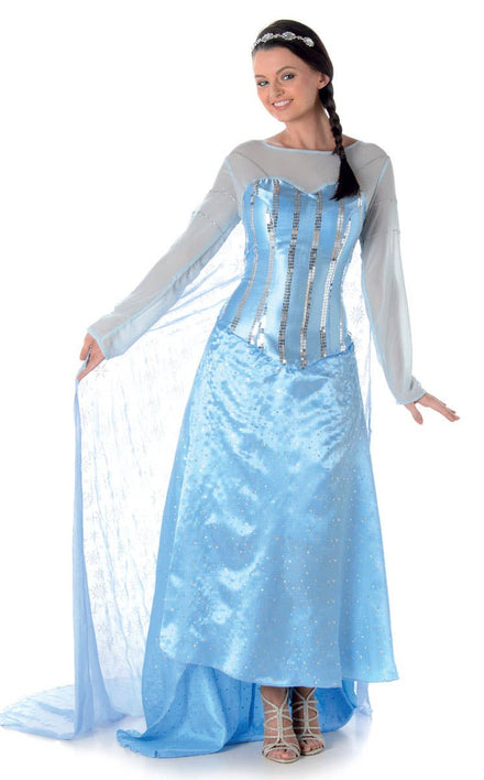 Women's Ice Princess Elsa Fancy Dress Costume Main Image