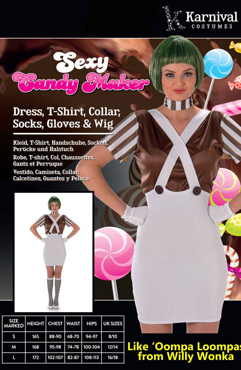 Brown Candy Maker Women's Fancy Dress Costume Packaging Image