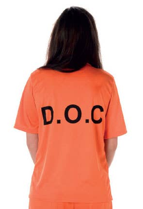 Orange Women's Female Inmate Prisoner Costume Alternate Back View