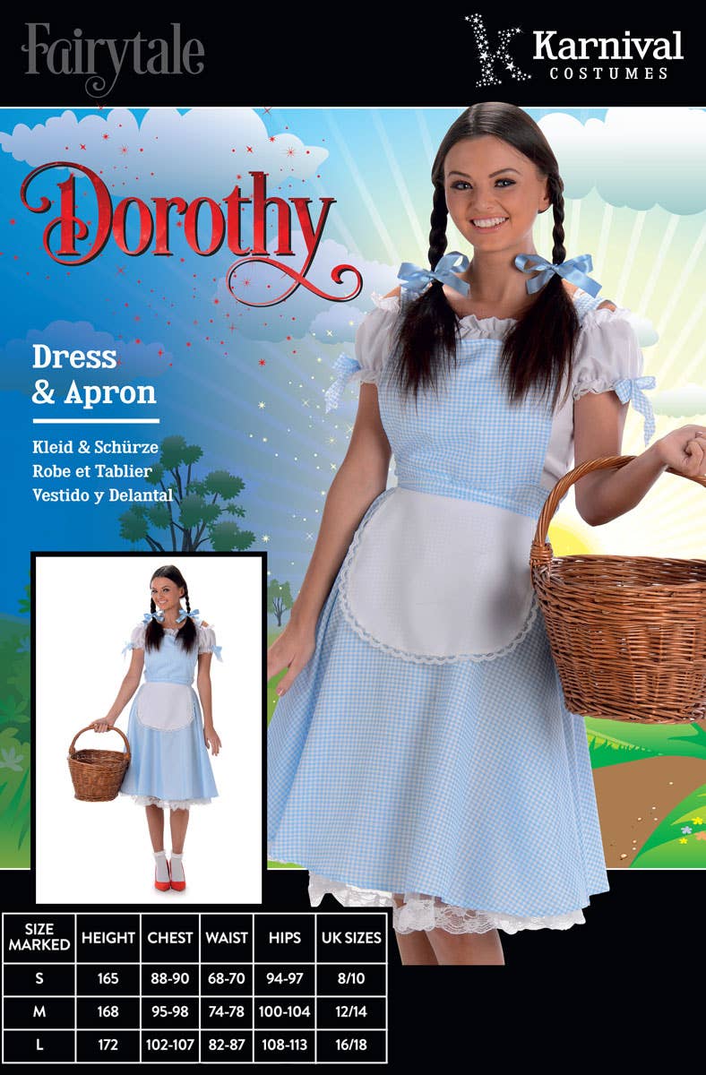 Wizard of Oz Dorothy Women's Costume Packaging Image