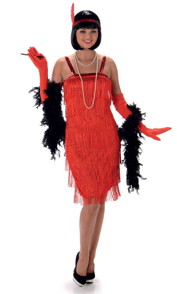 Great Gatsby Women's 1920s Red Flapper Dress Costume
Alternate Image 2