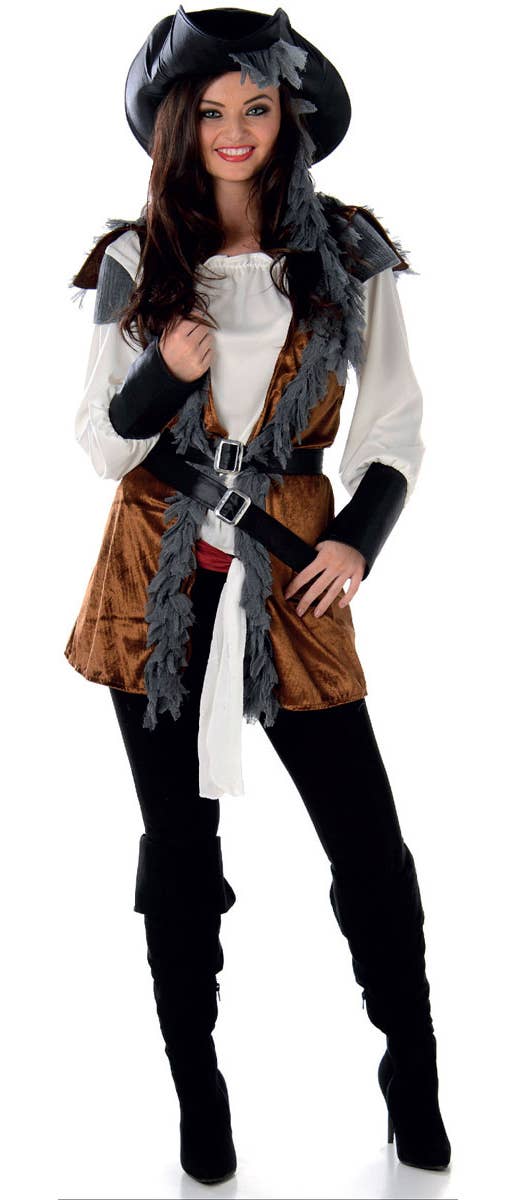 Women's Pirate Buccaneer Fancy Dress Costume Alternate Image 2
