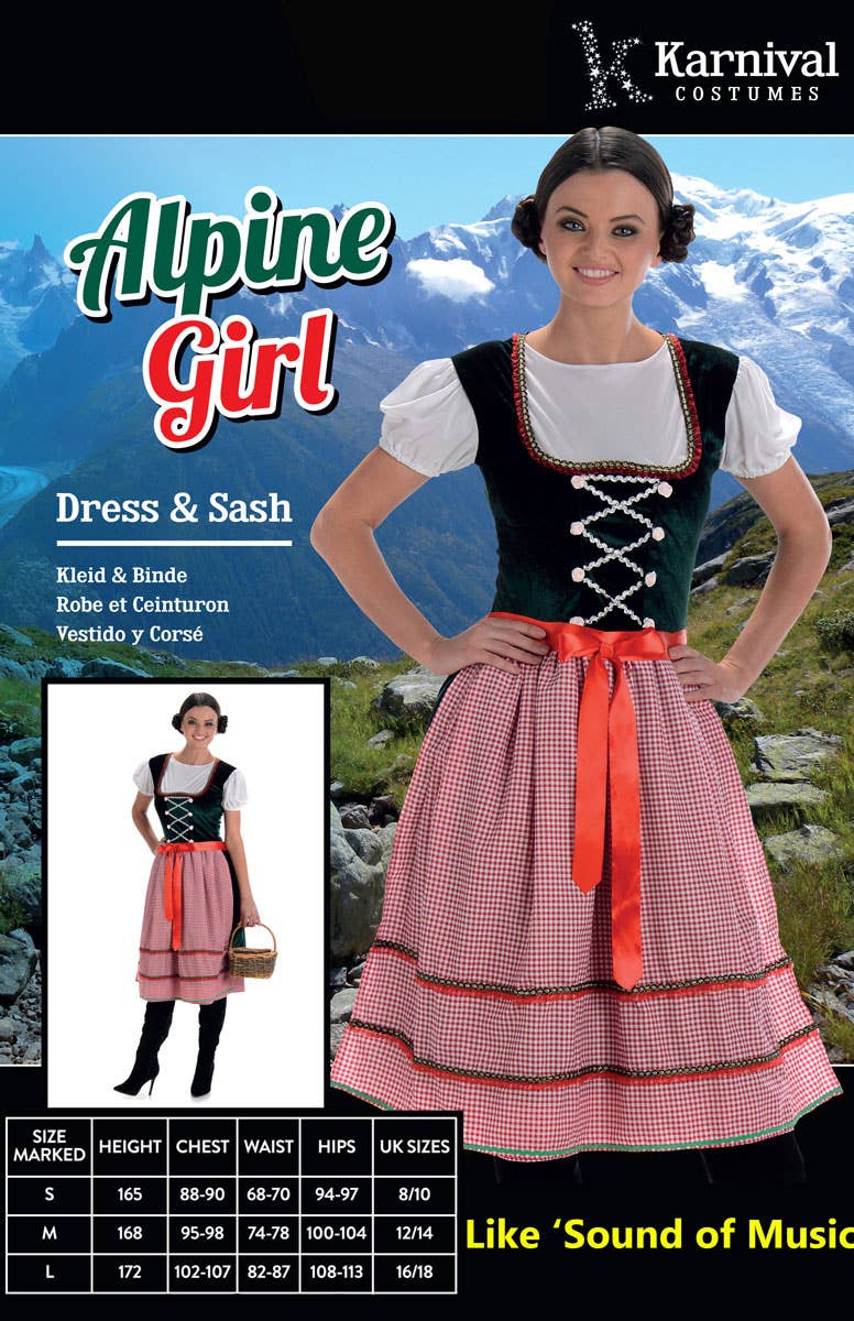 Women's Sound of Music Fancy Dress Movie Characters Costume - Pack Image