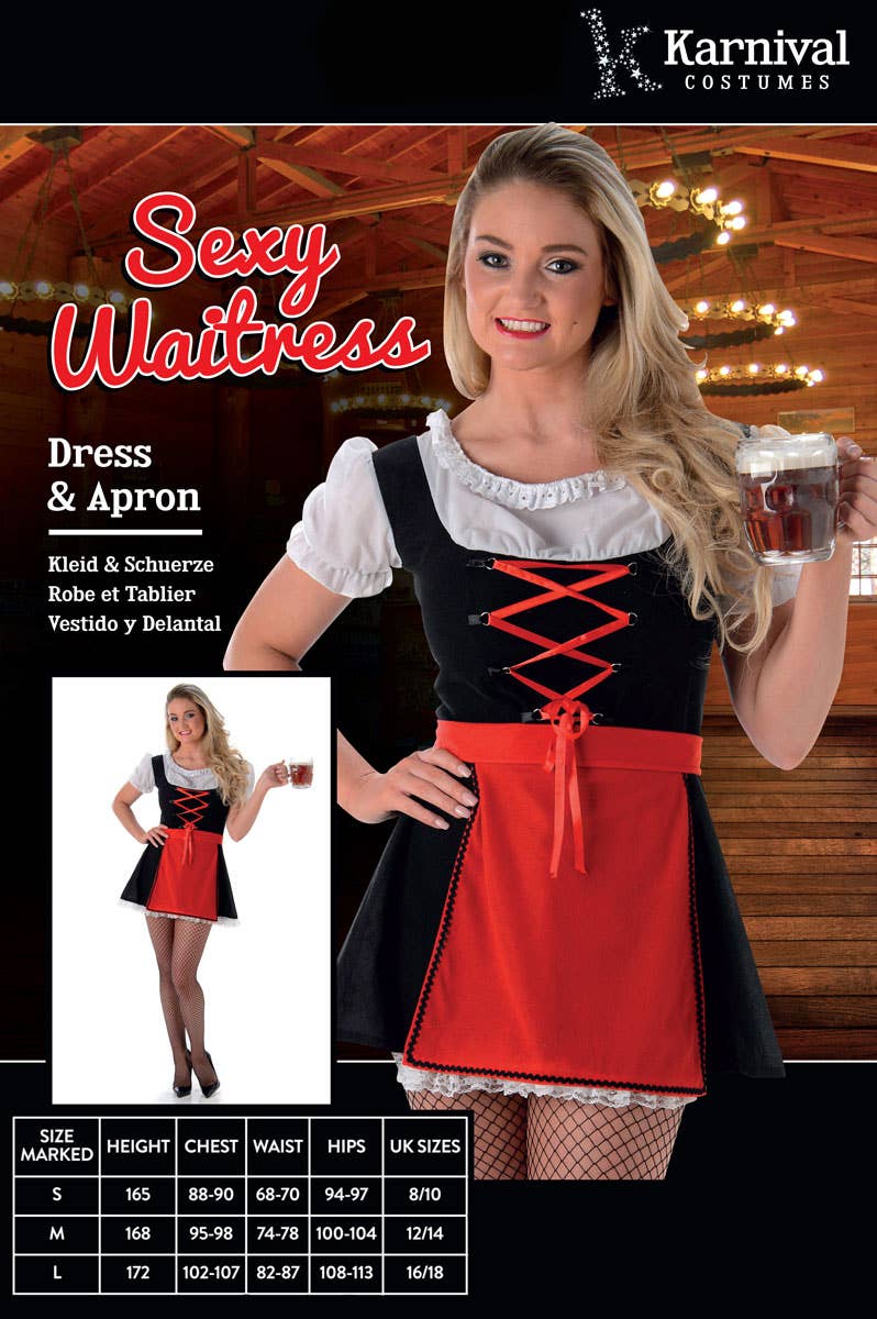 Women's Sexy German Waitress Costume Packaging Image