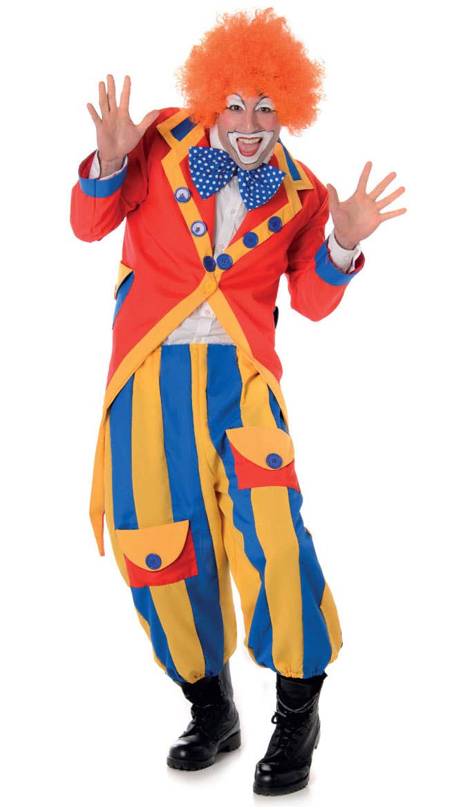 Colourful Clown Mens Fancy Dress Costume