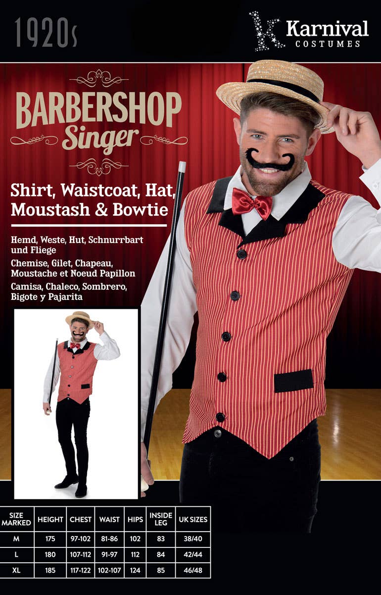 Men's Barber Shop Singer Costume Packaging Image