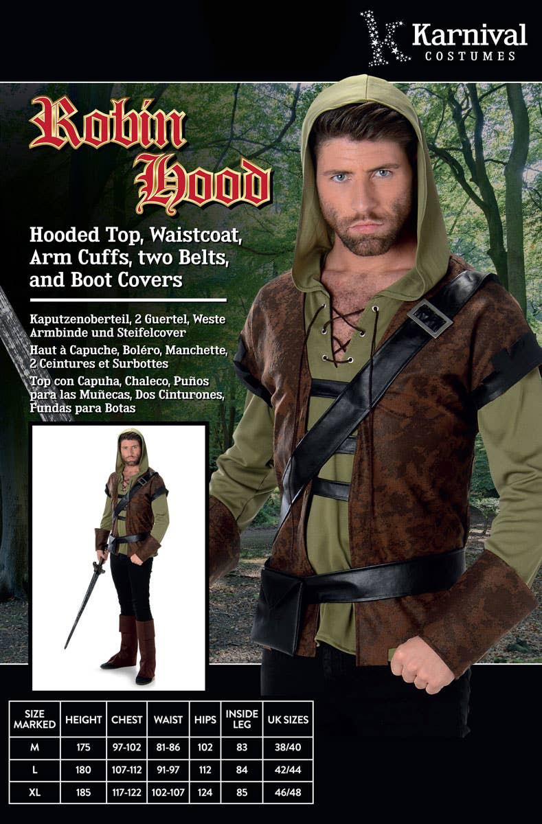 Robin Hood Men's Costume Packaging Image