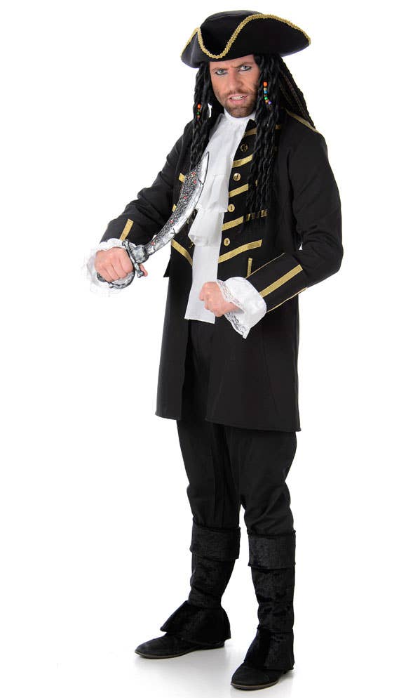 Buccaneer Pirate Captain Mens Fancy Dress Costume